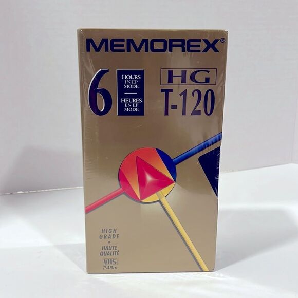Lot Of 2 Memorex HG T-120 VHS High Grade Video Cassettes - SEALED - Picture 1 of 3